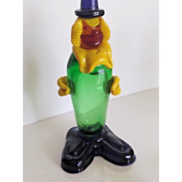 Murano Italy Multi Color Glass Circus Clowns Set of 2 - Picture 9 of 15
